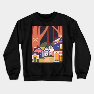 Little town in the forest Crewneck Sweatshirt